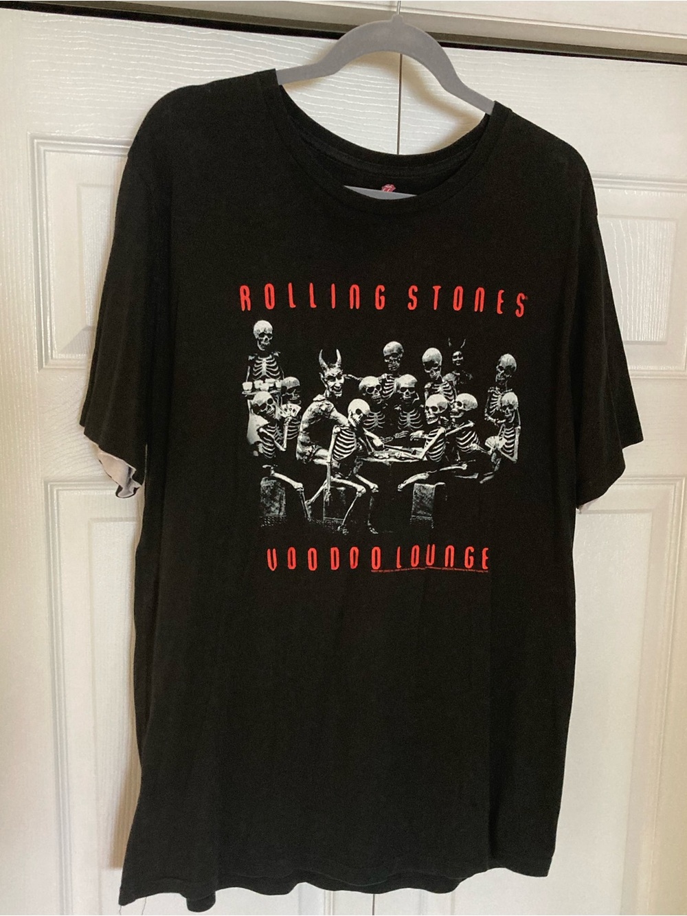Rockwear Black Tee with Rolling Stones Voodoo Lounge graphic